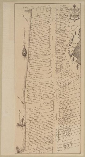 Map of the Warmoesstraat in Amsterdam, 1648