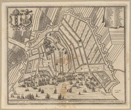 Map of Amsterdam, 1612