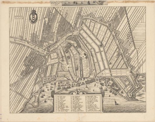 Map of Amsterdam, 1658