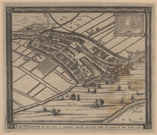 Map of Amsterdam, 1400
