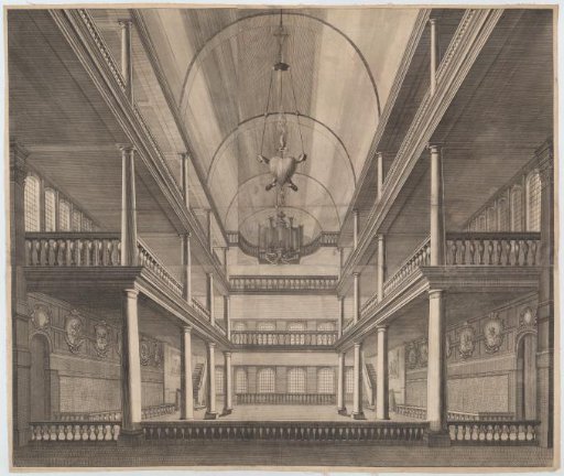 Interior of the Mozes en Aäronkerk in Amsterdam