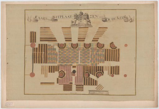Plan of the Seating in the Oude Kerk in Amsterdam