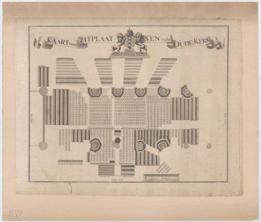 Plan of the Seating in the Oude Kerk in Amsterdam