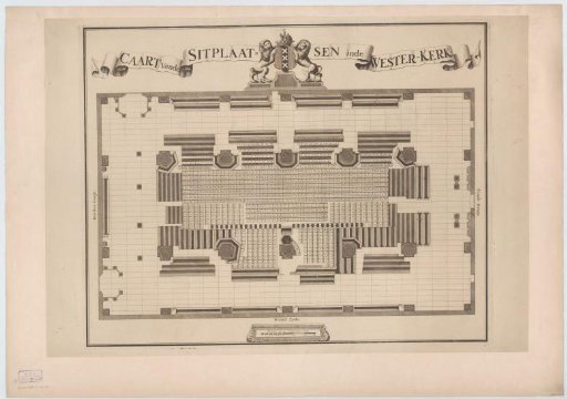 Plan of the Seating in the Westerkerk in Amsterdam