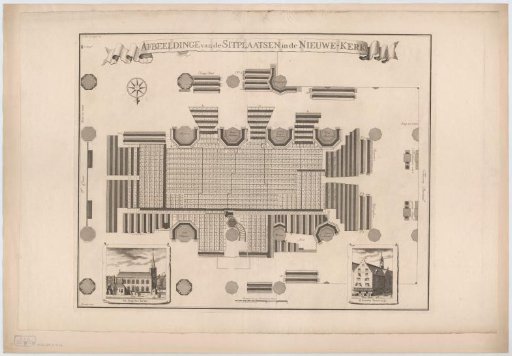 Floor plan of the seating in the Nieuwe Kerk in Amsterdam