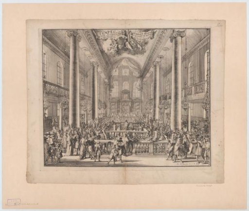 Interior of the Portuguese Synagogue in Amsterdam