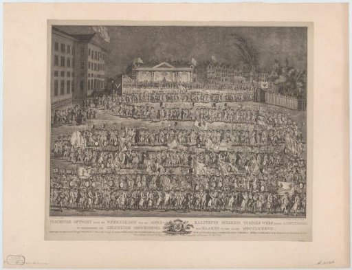 Procession of workers from the Admiralty Shipyard on Kattenburgerplein in Amsterdam, 1787