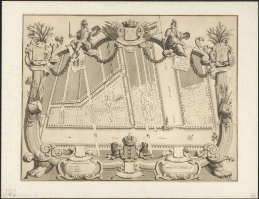 Plan of civil district XI in Amsterdam, under the command of Captain Mattheus van Zuylen