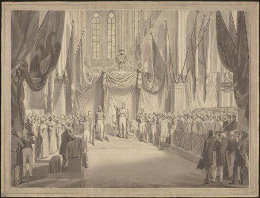 Inauguration of William I as Sovereign Prince of the Netherlands in the New Church in Amsterdam