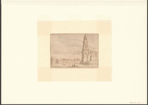View of the Oude Kerk in Amsterdam