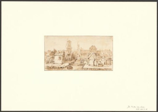 View of Two Windmills Outside the Zaagmolenpoort