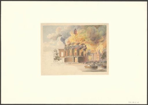 View of the Fire of the Round Lutheran Church on September 18, 1822