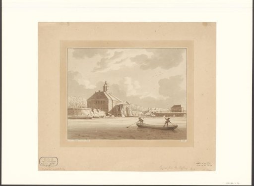 View of the Subsided First Muiderpoort in Amsterdam from the Singelgracht