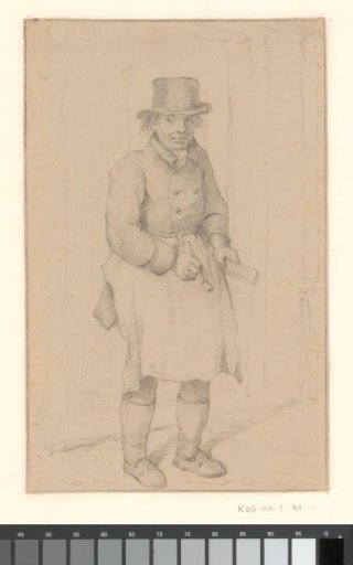 Full-length portrait of Jaap at the Leprozenhuis