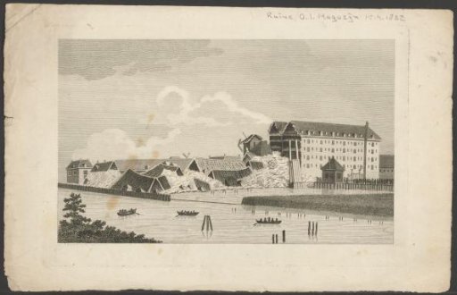 Ruins of the East India Sea Magazine in Amsterdam, 1822