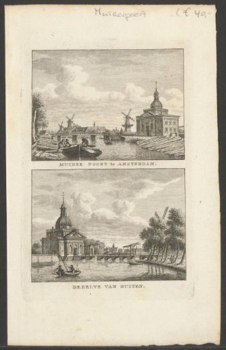 Two Views of the Second Muiderpoort in Amsterdam