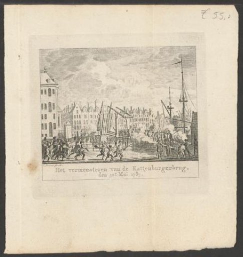Capture of the Kattenburgerbrug in Amsterdam on May 30, 1787