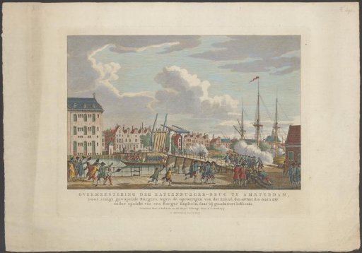 Capture of the Kattenburgerbrug in Amsterdam on 30 May 1787