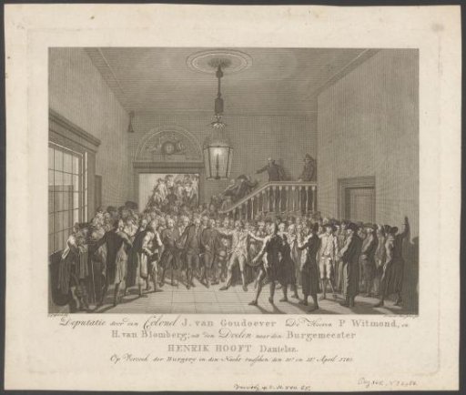 Deputation from the Handboogdoelen in Amsterdam to Hendrik Danielsz. Hooft, 1787