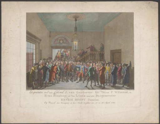 Deputation from the Handboogdoelen in Amsterdam to Hendrik Danielsz. Hooft, 1787