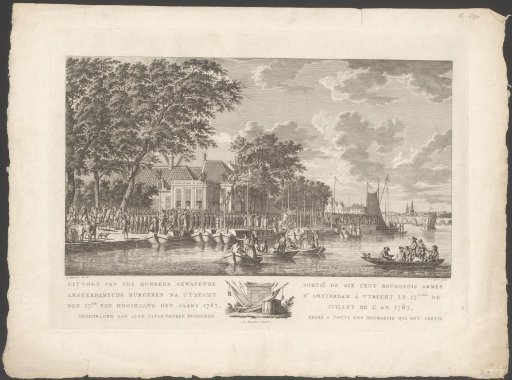 Departure of 600 armed Amsterdam citizens to Utrecht, 17 July 1787