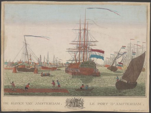 View of the harbour of Amsterdam