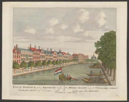 View of the Herengracht in Amsterdam from the Utrechtsestraat