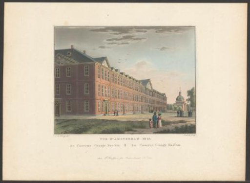 View of the Orange-Nassau Barracks in Amsterdam