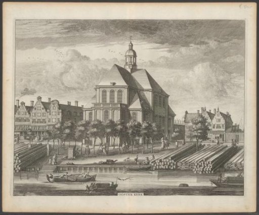 View of the Oosterkerk in Amsterdam