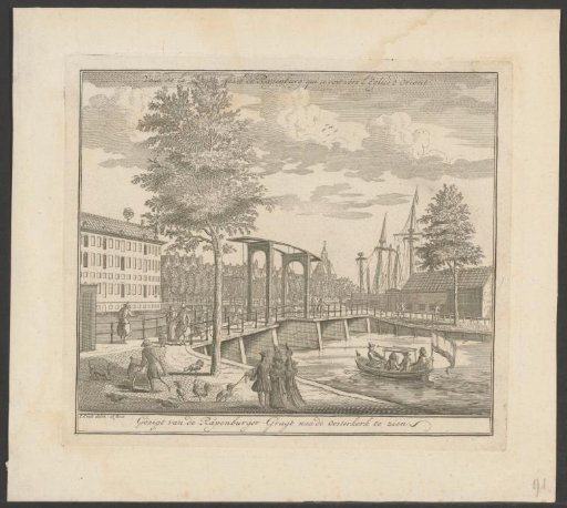 View of the bridge over the Schippersgracht in Amsterdam