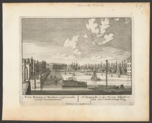 View of the Buitenkant and the IJ in Amsterdam