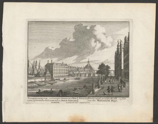 View of 's Lands Zeemagazijn, the Admiralty Shipyard, and the Oosterkerk in Amsterdam