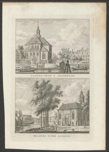 View of the Oosterkerk and Eilandskerk in Amsterdam