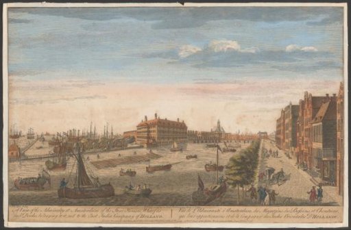 View of the State Naval Magazine (Admiralty Warehouse) in Amsterdam