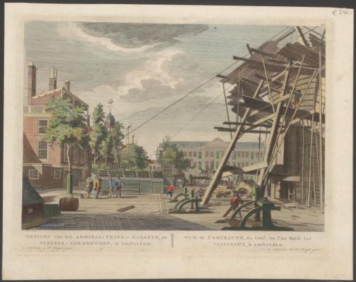 View of the Admiralty Shipyard and the State Naval Magazine (Admiralty Magazine) in Amsterdam
