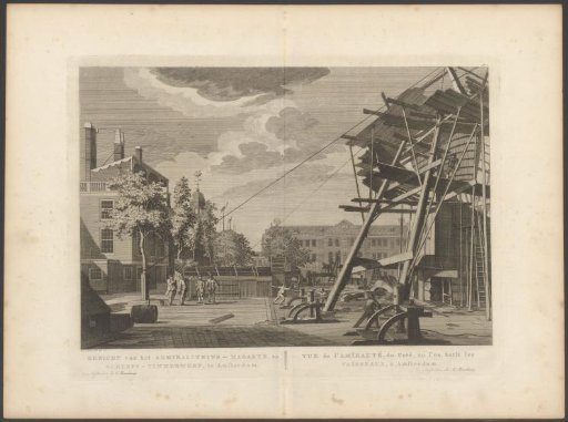 View of the Admiralty Shipyard and the State Naval Magazine (Admiralty Magazine) in Amsterdam