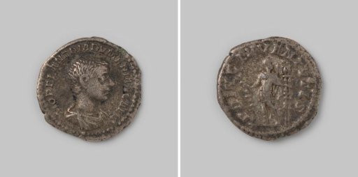 Denarius from the Roman Empire of Diadumenianus, 218