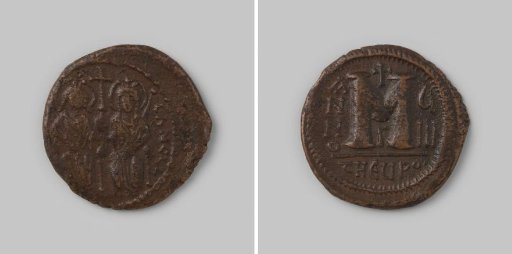 Follis from the Byzantine Empire of Justinus II and Sophia, 565-578