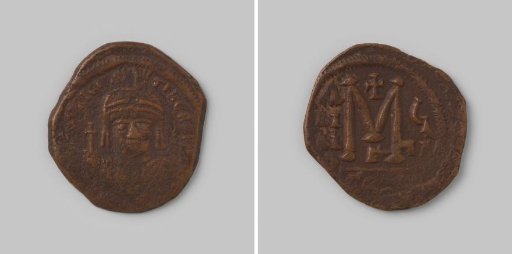 Follis from the Byzantine Empire of Flavius Tiberius Mauritius, 582-602