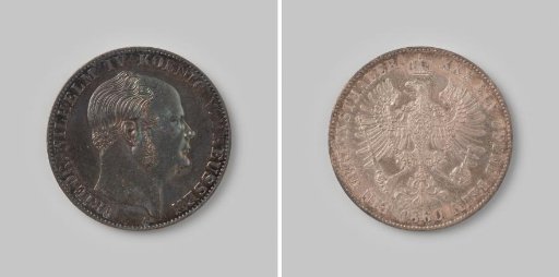 Vereinstaler from Prussia by Friedrich Wilhelm IV, 1860