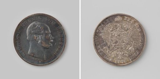 Vereinstaler from Prussia by Wilhelm I, 1861