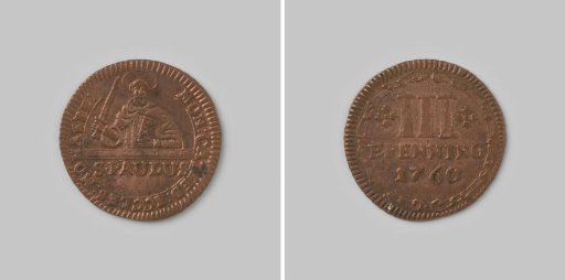 3 Pfennig from the Chapter of Münster Cathedral, 1760