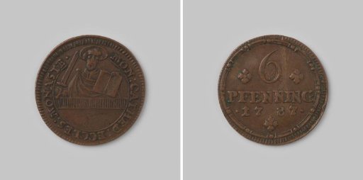 6 Pfennig from the Chapter of Münster Cathedral, 1787