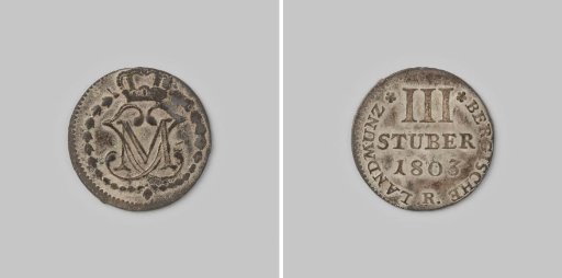3 Stuber from the Duchy of Berg by Maximilian Joseph, 1803