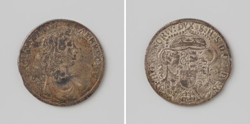 Two-thirds thaler or guilder from the duchy of Schleswig-Holstein-Gottorp of Christian Albrecht, 1683