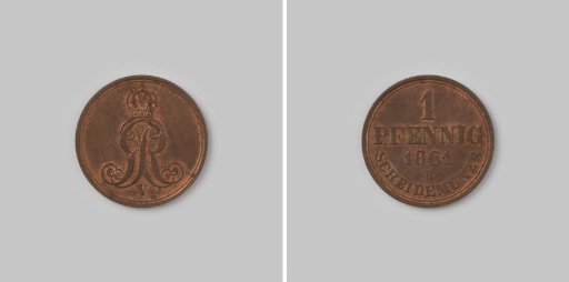 Pfennig from the Kingdom of Hanover by Georg V, 1861