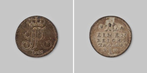 2 Mariengroschen from the County of East Frisia by Friedrich II of Prussia, 1746