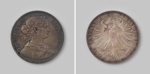 2 Vereinstaler of the Free Imperial City of Frankfurt am Main, 1861