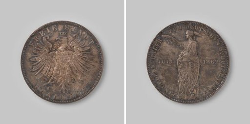 Commemorative thaler of the Free Imperial City of Frankfurt am Main, 1862