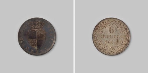 Six Kreuzer from Hohenzollern-Sigmaringen of Charles III, 1840